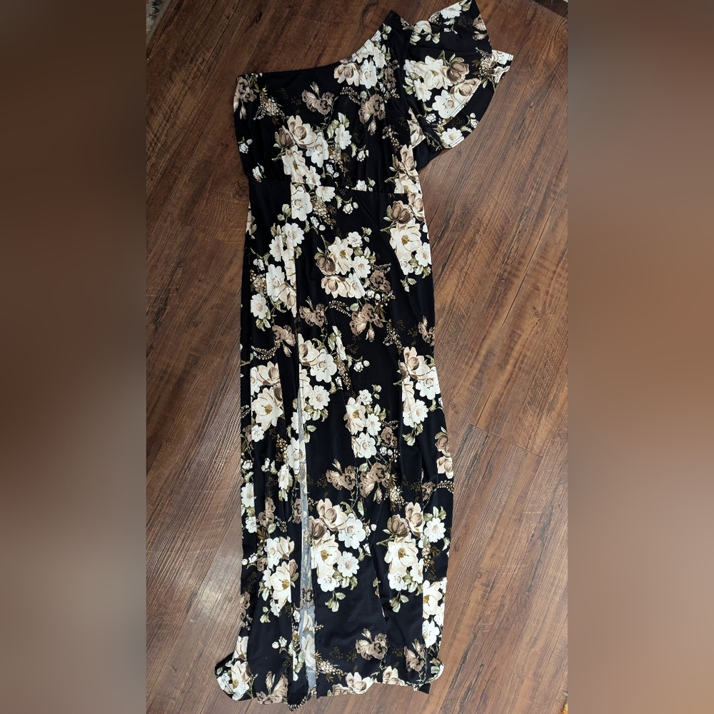 White Birch 1 Shoulder Dress